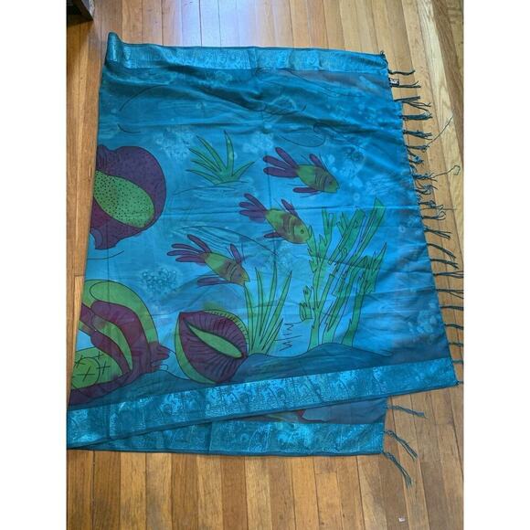 Vintage Fish Cover Up Under Water Aprox. 6ftx4ft Maldives Hawaiian - Picture 1 of 3